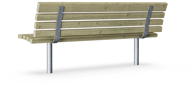 BENCH WITH BACKREST - PINE 2